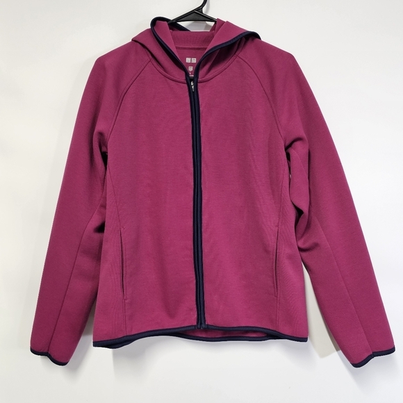 Uniqlo Women's Fuchsia Pink Goodie Activewear Large Full Zip Jacket - Picture 1 of 9